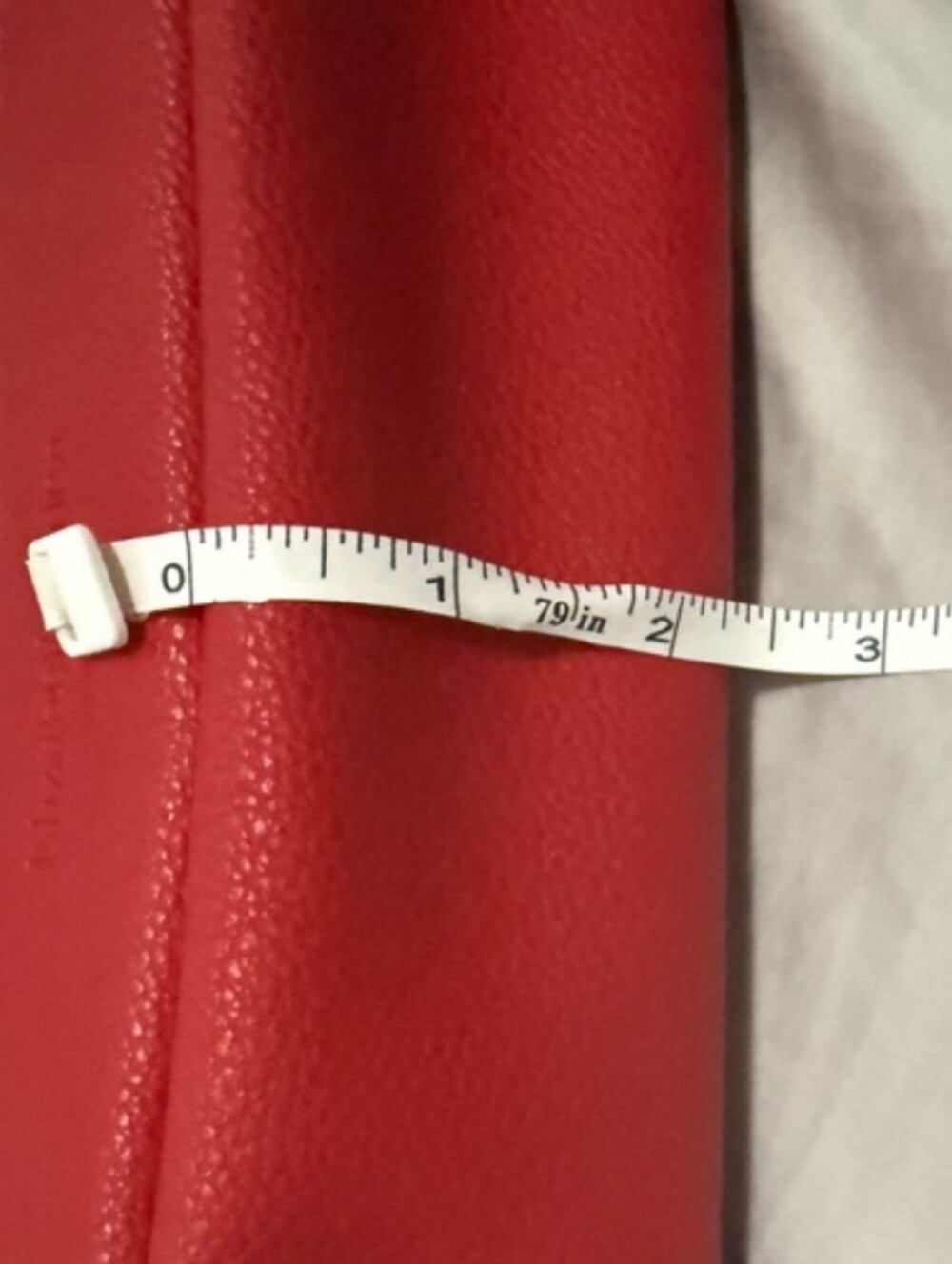Red Cosmetic Pouch with Gold Double Zippers - Picture 6 of 6
